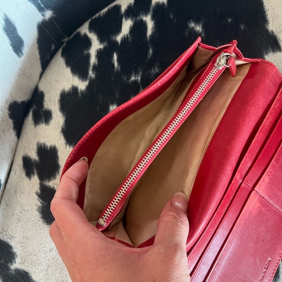 PRADA Beige & Red Fabric Long Wallet - Picture 9 of 14